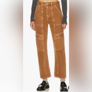 AGOLDE Cooper Cargo Jeans Womens 30 Beeswax Brown Straight Leg Organic Cotton